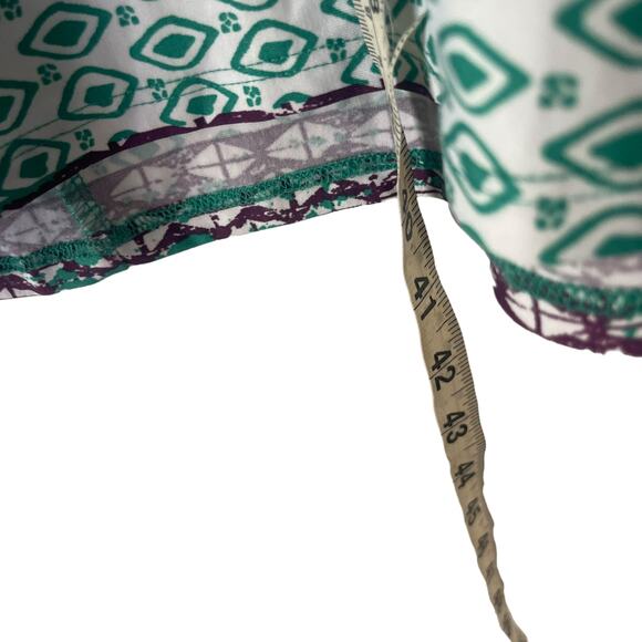 Cato Women's Size Medium Green Purple Tribal Printed Maxi Skirt - Picture 7 of 7